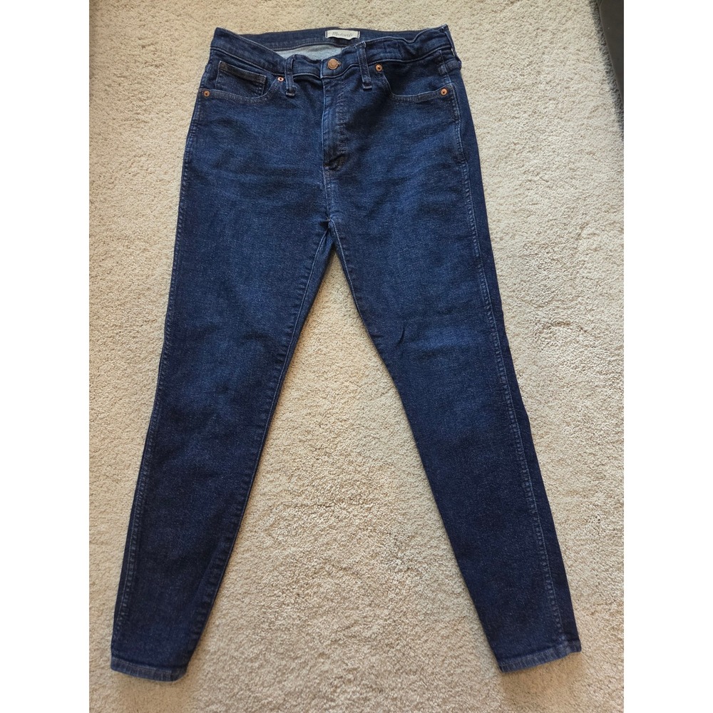 Madewell Jeans Women 31 Dark Indigo 10 High-Rise Skinny Stretch Denim Excellent